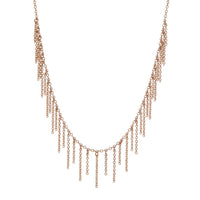 The Chain Fringe Necklace- Rose Gold View 1