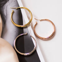 Lucca Hoops- Rose Gold View 5