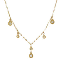 The Moroccan Dangle Charm Necklace- Gold View 1