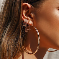 XL Amalfi Hoops- Rose Gold View 4