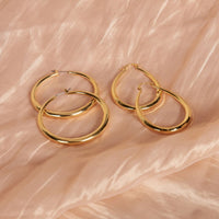 Lucca Hoops- Rose Gold View 3