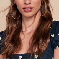 XL Amalfi Hoops- Gold View 5