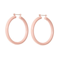 Rainbow Amalfi Hoops- Baby Pink View 1