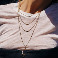 Ombre Bar Multi Charm Necklace- Rose Gold View 2