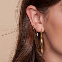 Lucca Hoops- Rose Gold View 2
