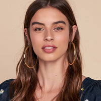 XL Amalfi Hoops- Gold View 6