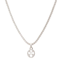 Nouveau Cross Pendant Necklace- Silver View 1