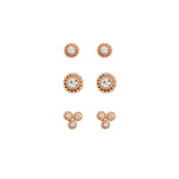 The Moroccan Studs Set- Rose Gold View 1