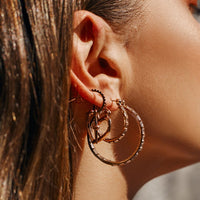 Verona Hoops- Rose Gold View 4