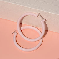 Rainbow Amalfi Hoops- Baby Pink View 3