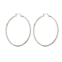XL Amalfi Hoops- Silver View 1