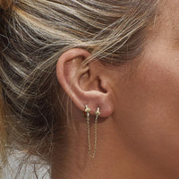 Evil Eye Handcuff Huggies- Gold View 2