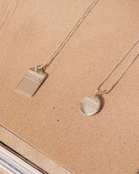 Marrakech Double Charm Necklace- Silver View 3